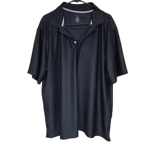 Black 2XL Collared Polo Shirt - Picture 1 of 4